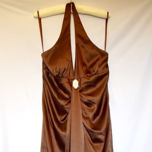 Brown evening dress